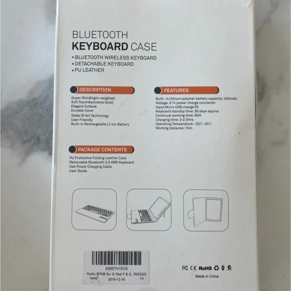 LG Blue Tablet Keyboard Case